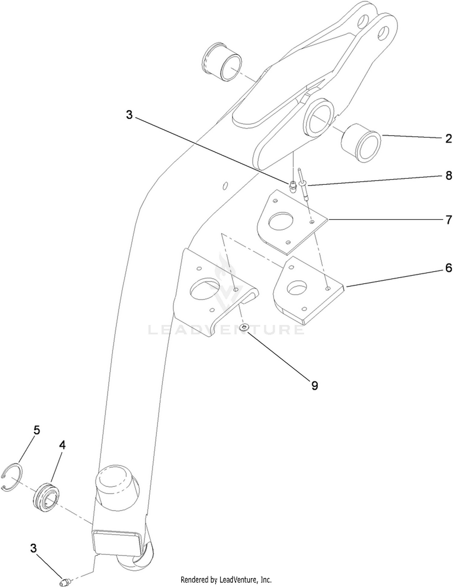 Left Hand Lift Arm Assembly No. 117-0806