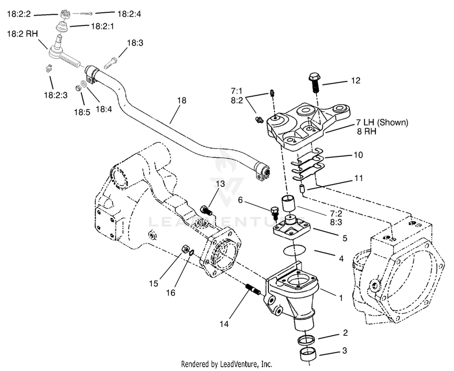 Bevel Gear Case Assembly  Rear Axle Assembly No. 100-3784