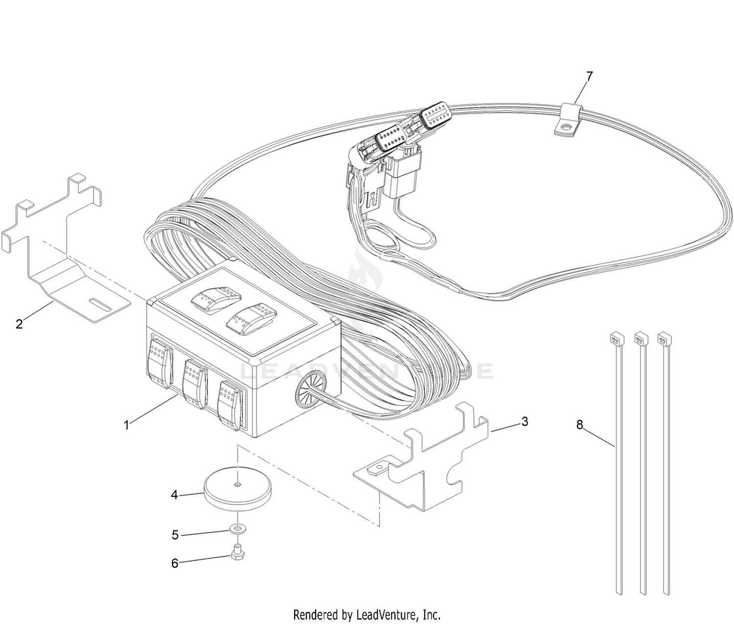 Tethered Control Kit Assembly No. 163-3510