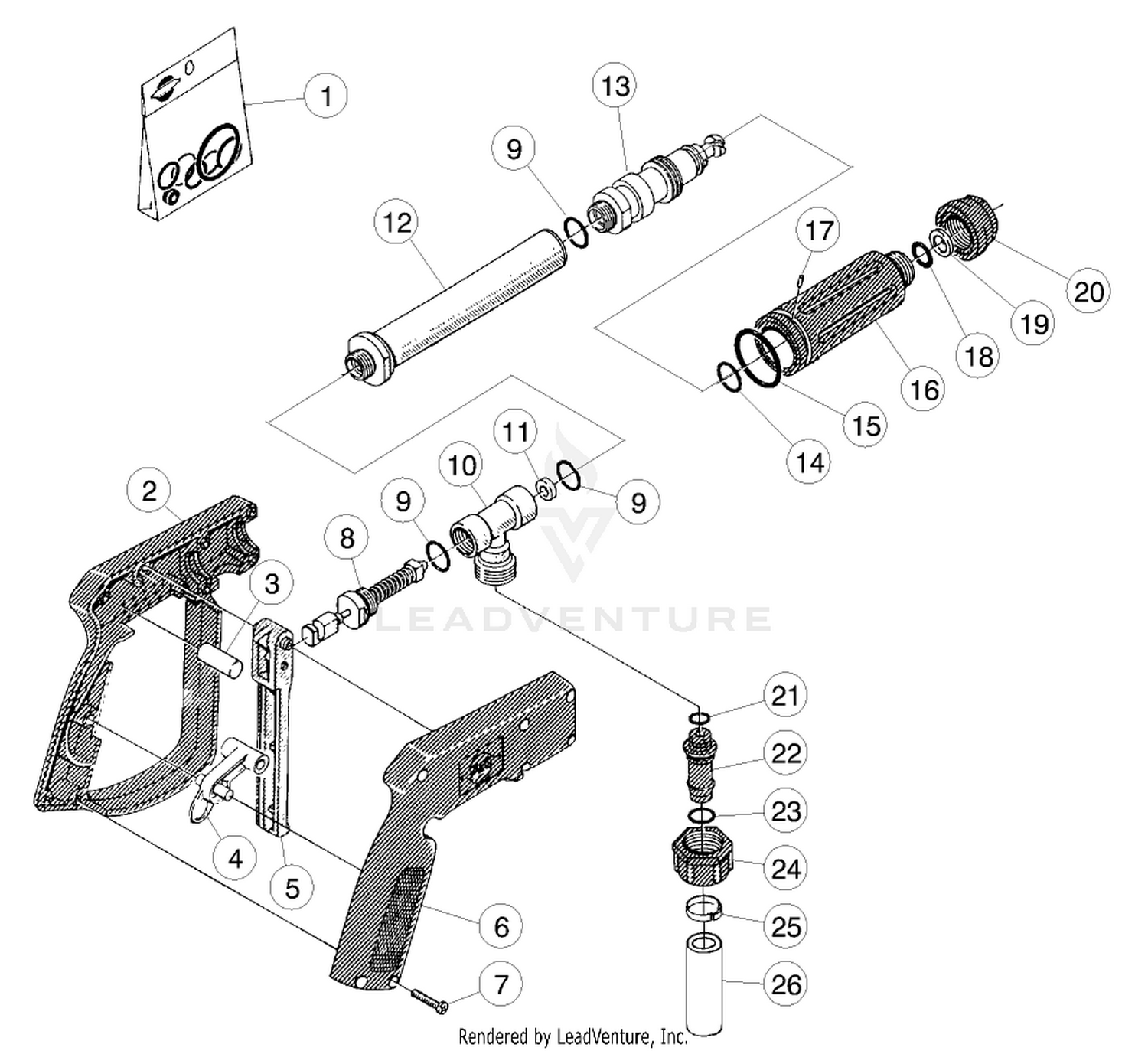 SPRAY GUN ASSEMBLY (99-0876)