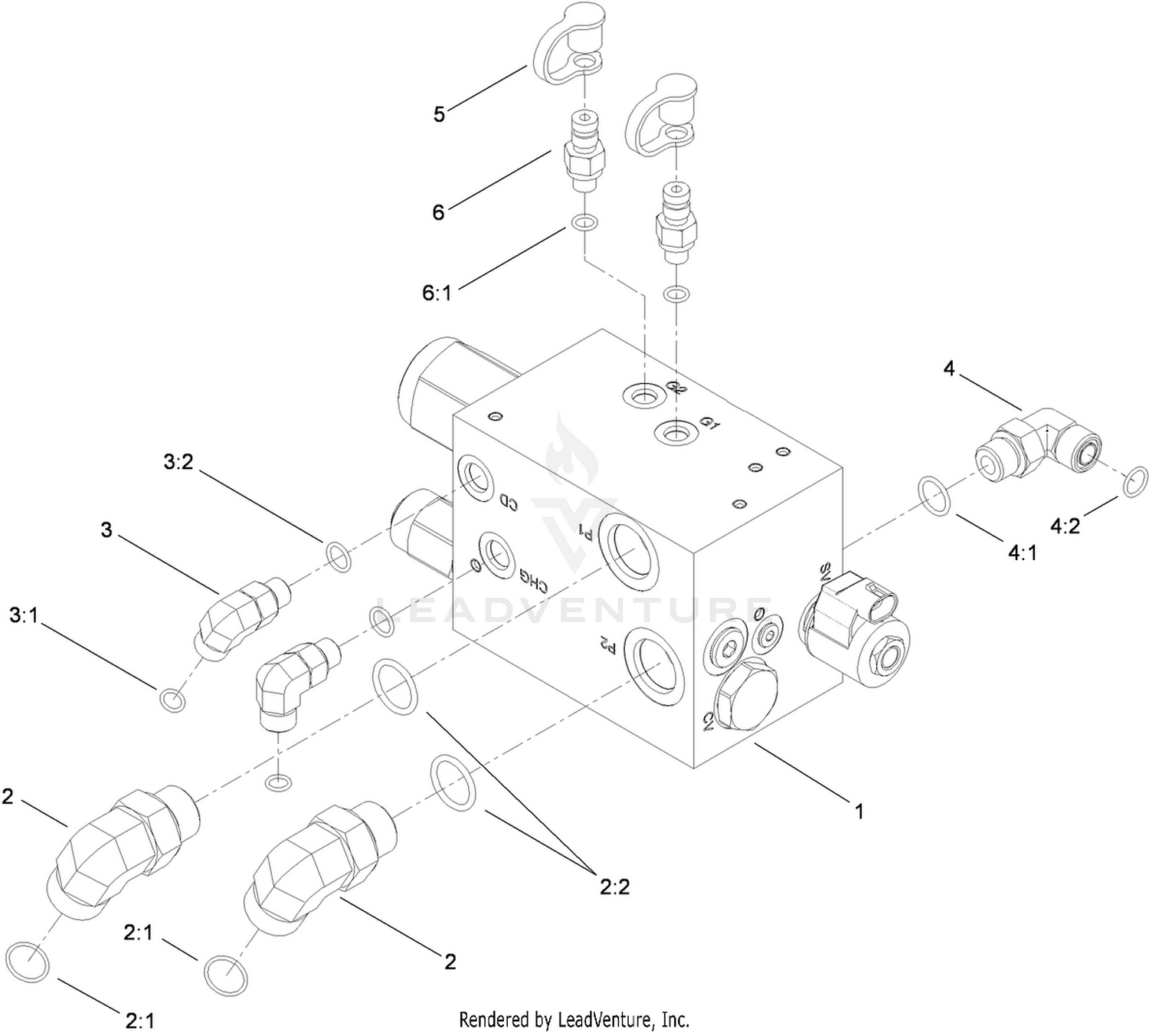 4 Wheel Drive Hydraulic Manifold Assembly