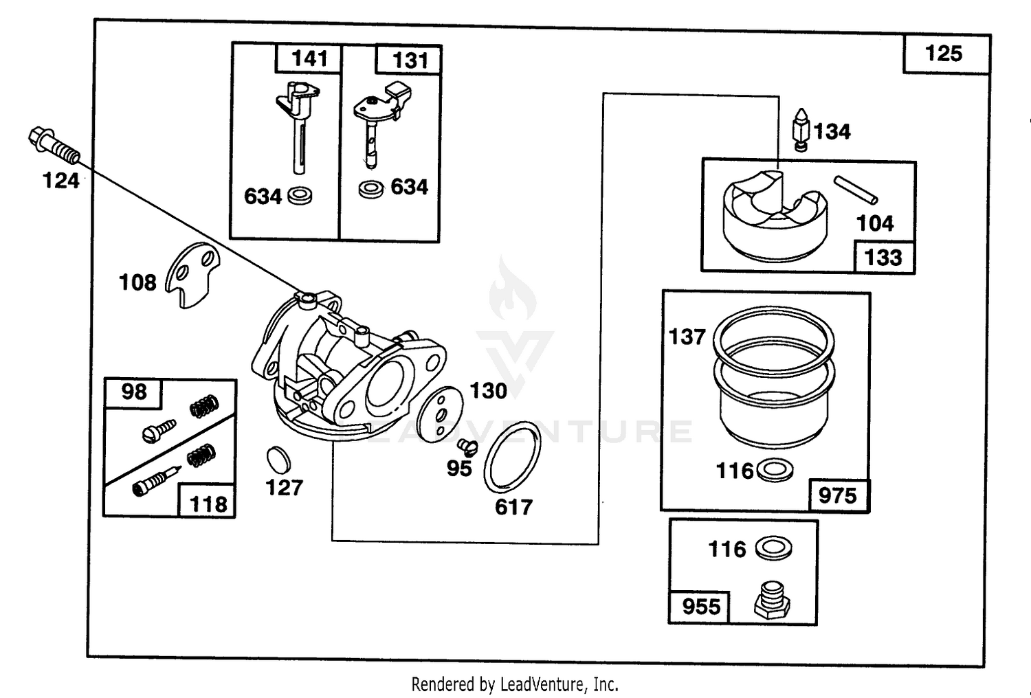 Engine Briggs  Stratton Model 124702-0189-01 4