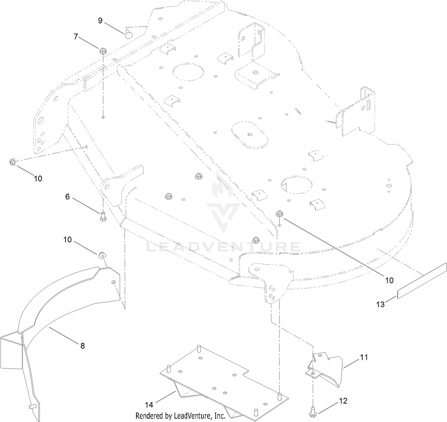 42 Inch Deck Baffle Assembly