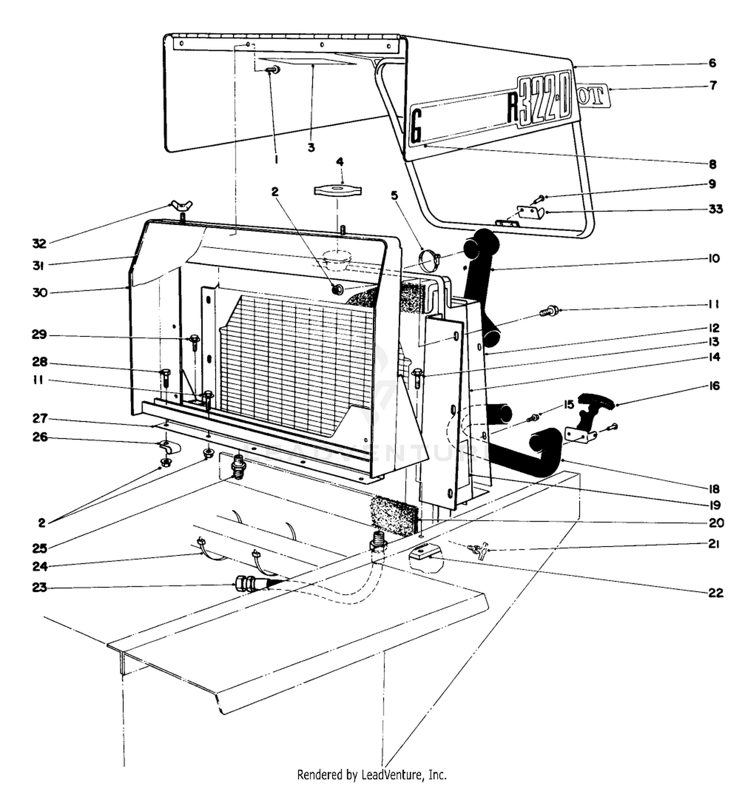 Radiator  Hood Assembly