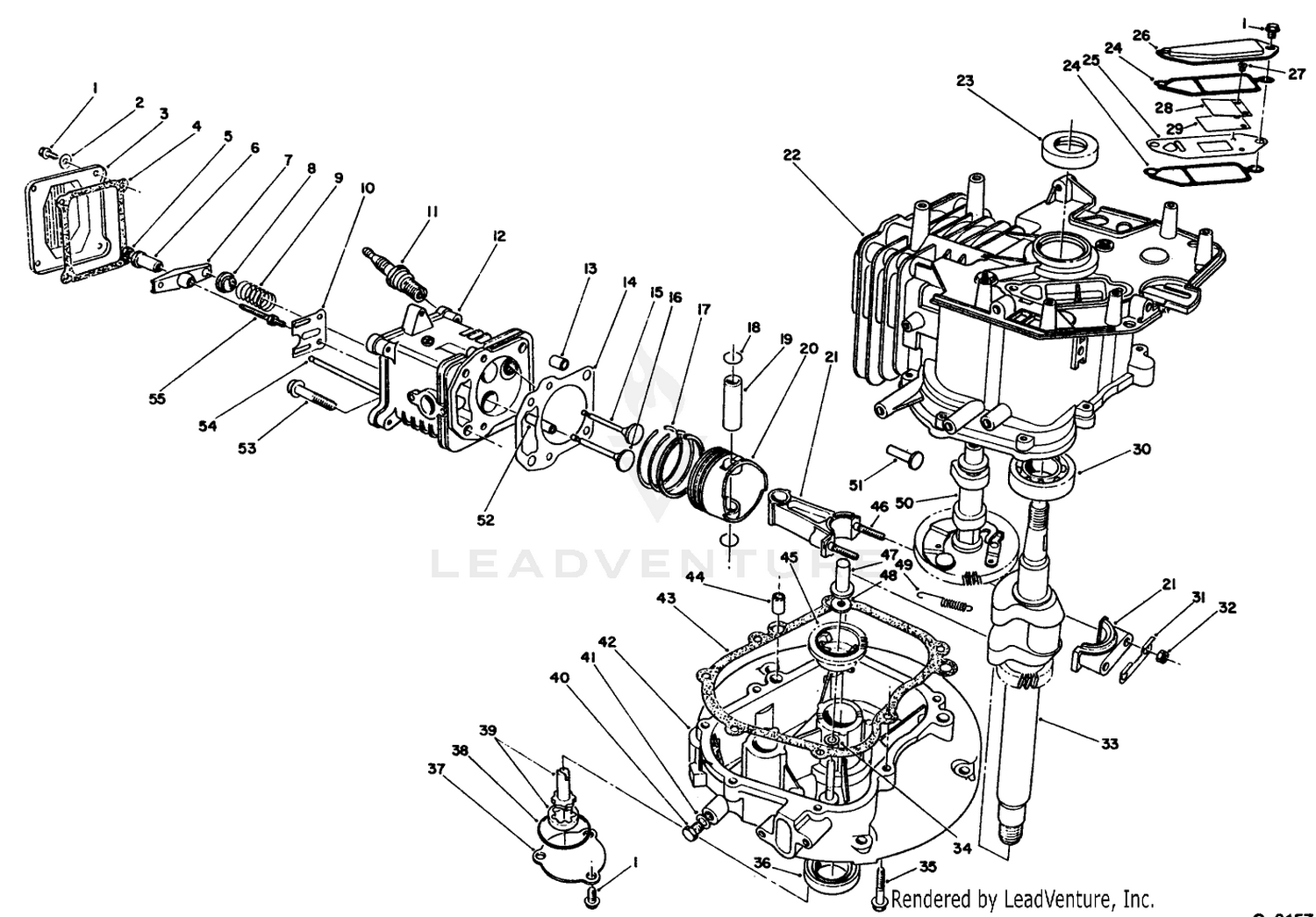 Crankcase Assembly (continued) (engine No. Vmj8)