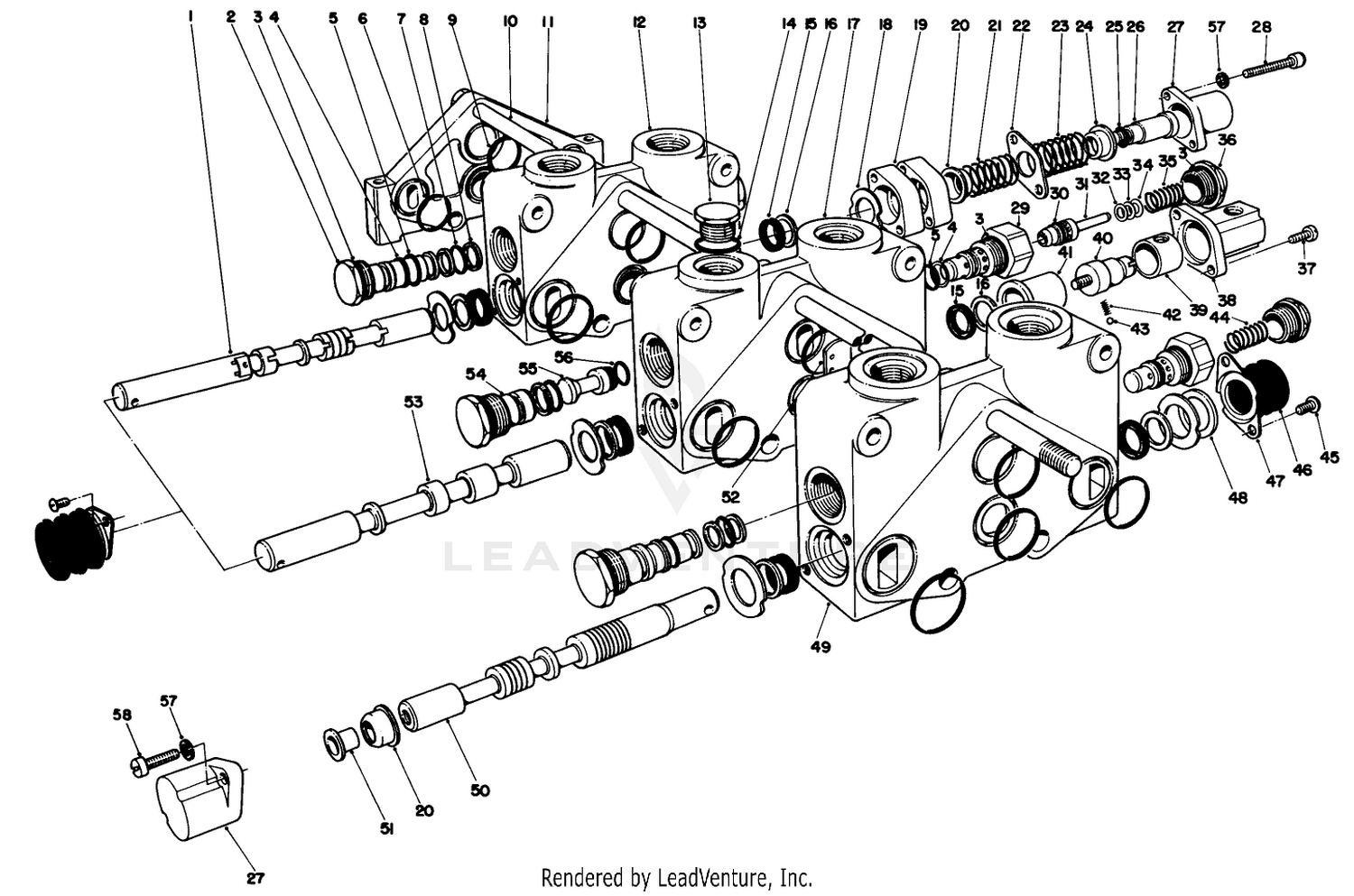 Control Valve Assembly No. 70-8210 Section 3 Thru 5