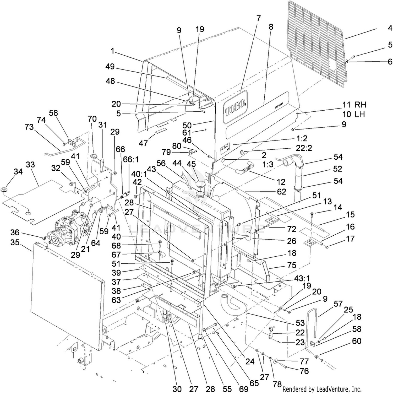 Radiator and Hood Assembly