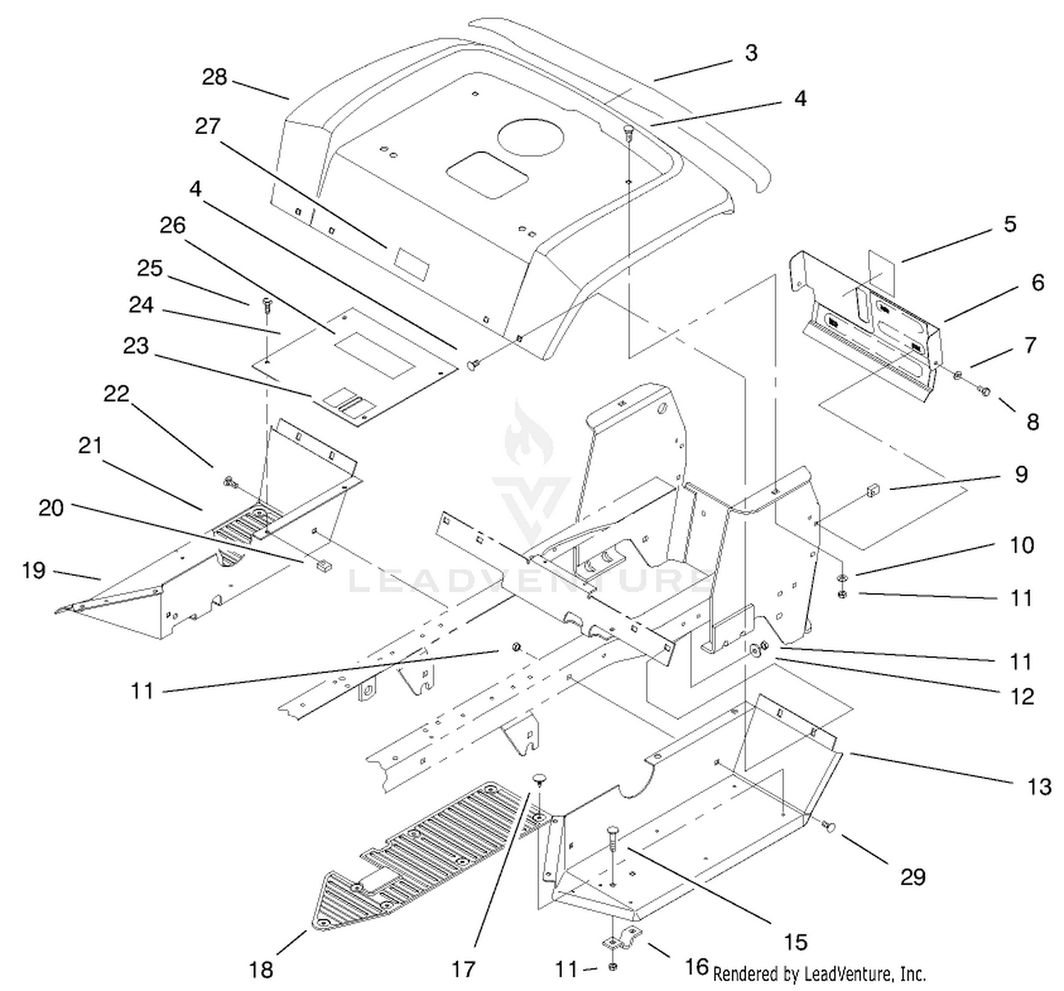 Fender  Footrests Assembly