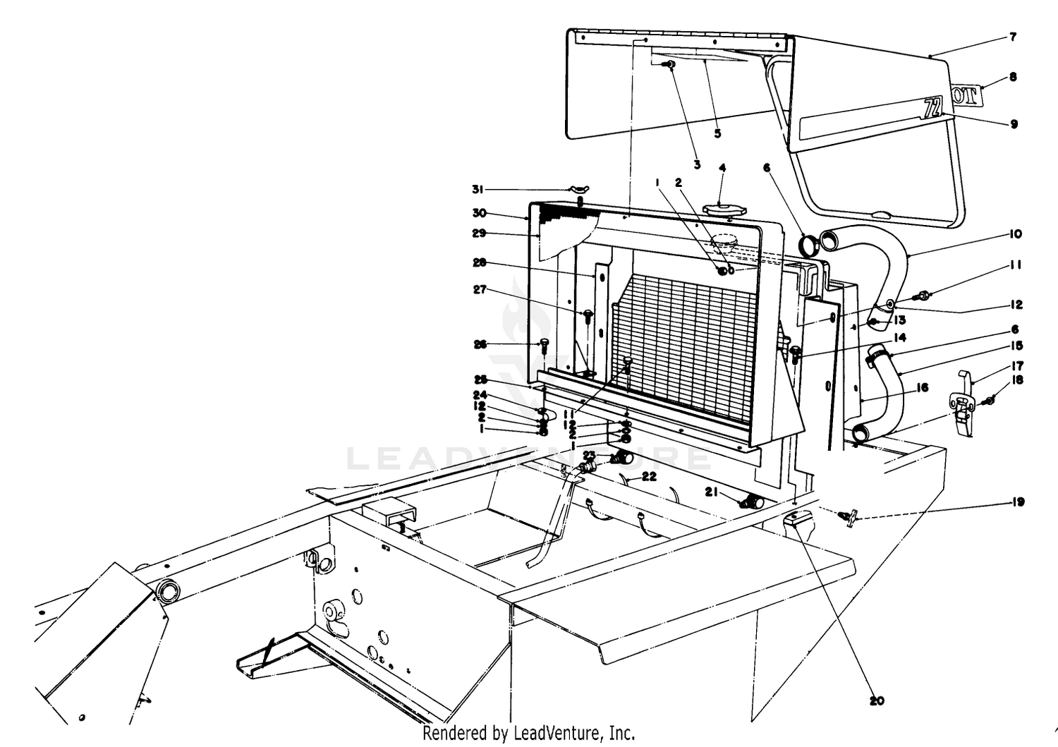Radiator  Hood Assembly