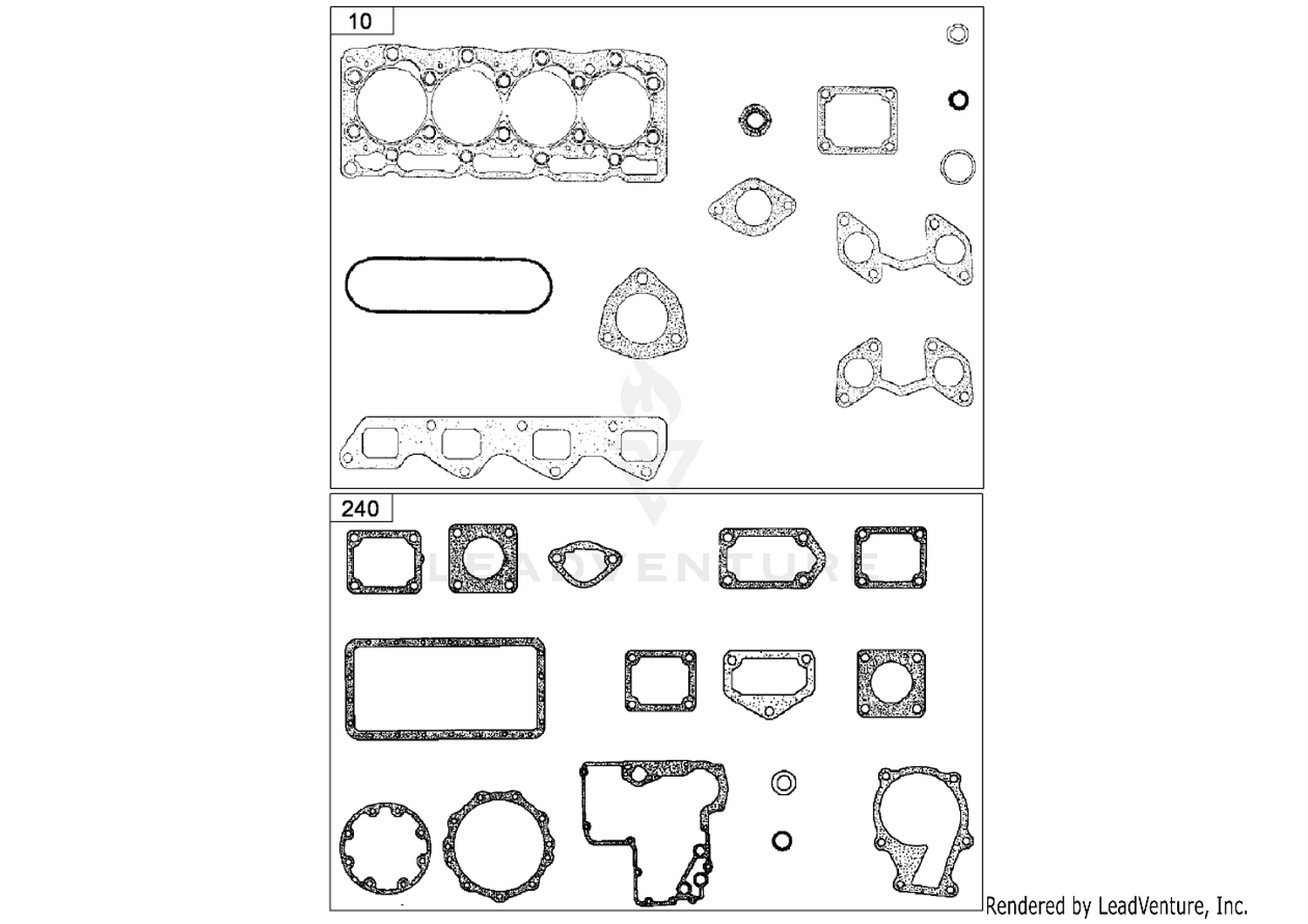 Upper and Lower Gasket Kit