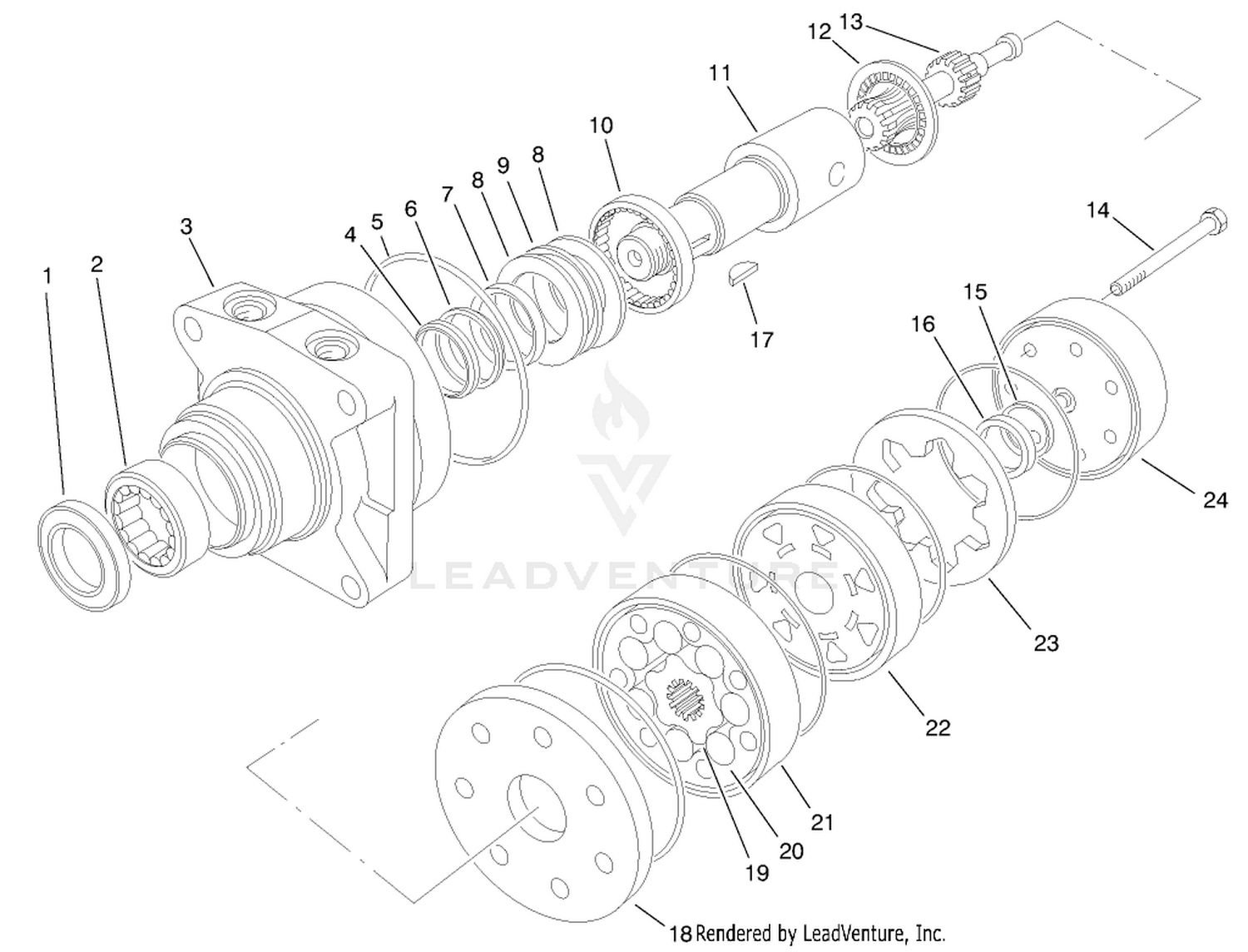 Hydraulic Motor Assembly No. 95-8693