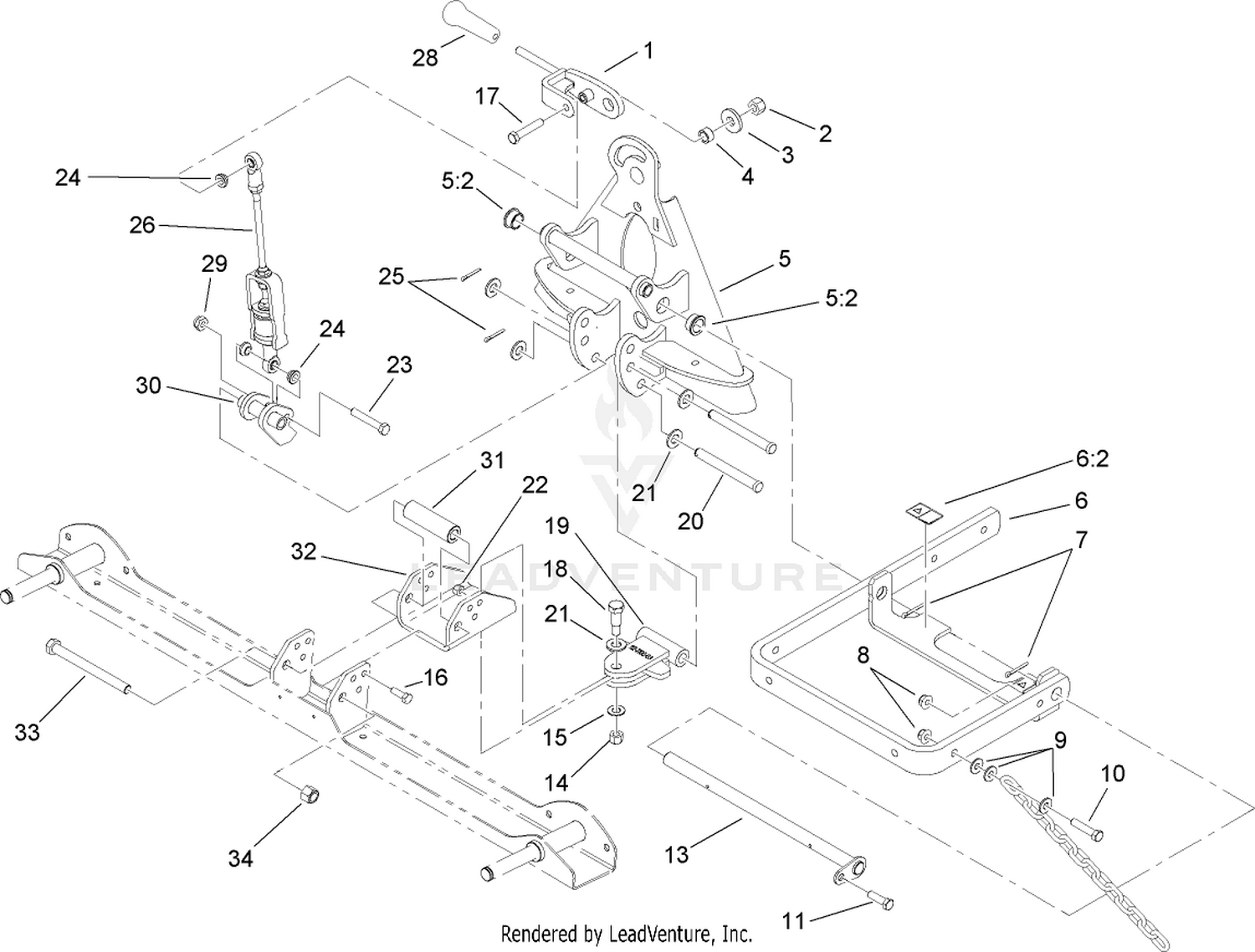 Adapter and Lift Arm Assembly