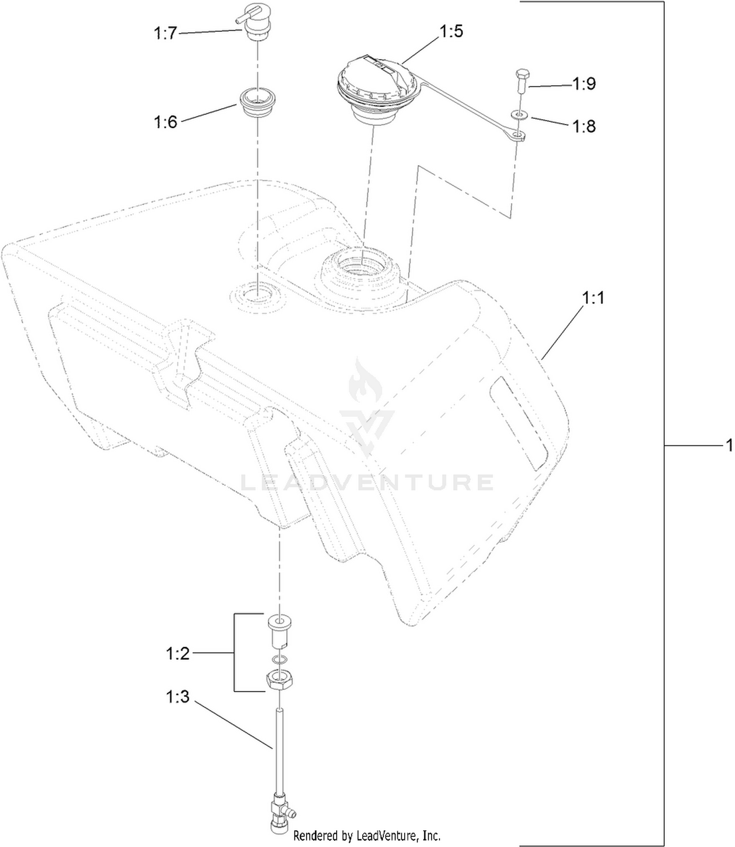 Fuel Tank Assembly No. 121-9522