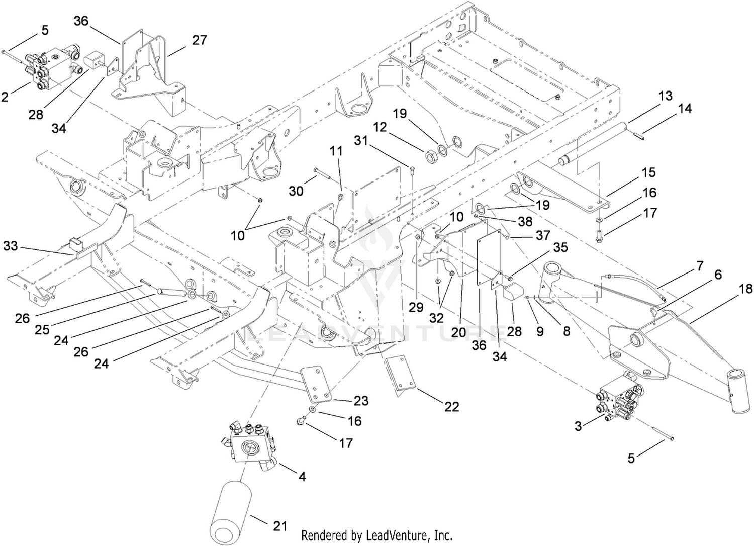 Frame and Rear Axle Assembly