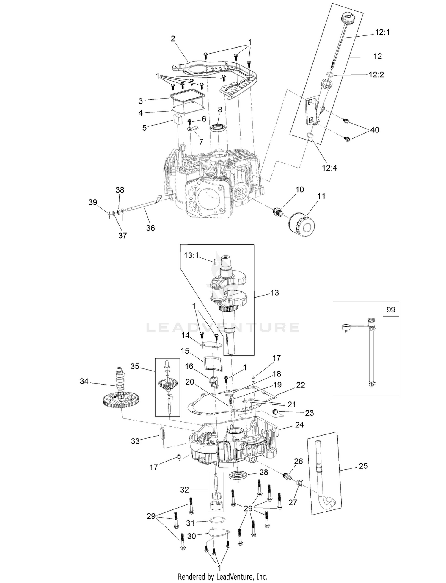 Crankcase and Crankshaft Assembly