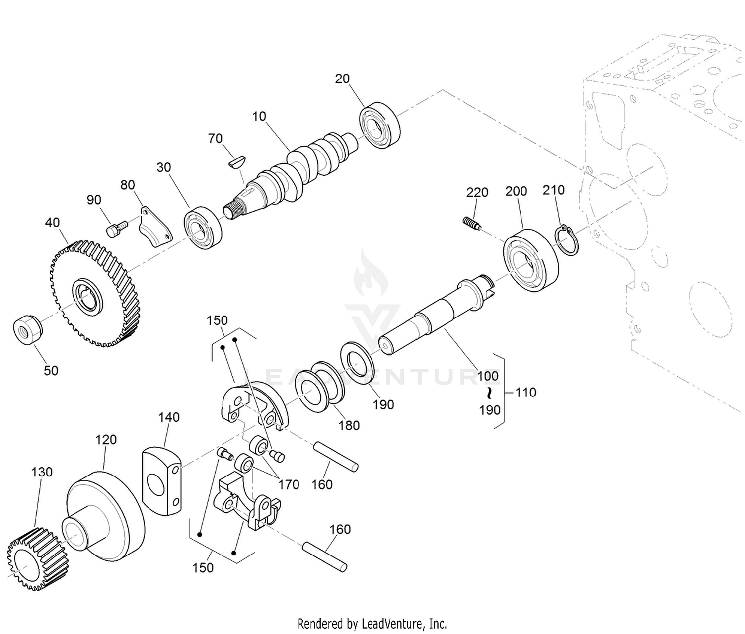 Fuel Camshaft and Governor Shaft Assembly