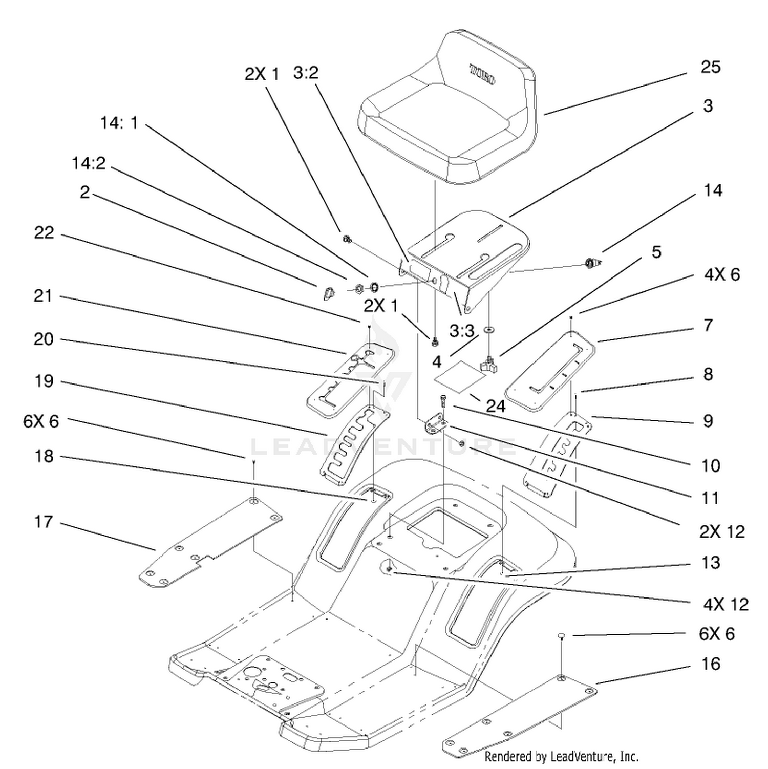 Rear Body  Seat Assembly
