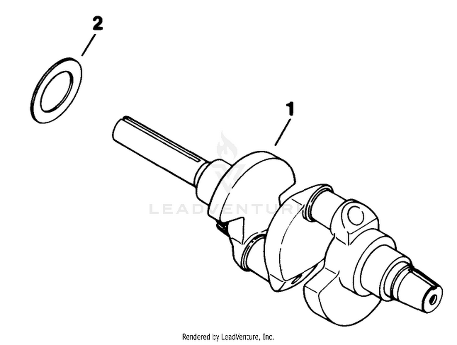 Crankshaft-Engine Kohler Model No. M180qs-24657 (continued)