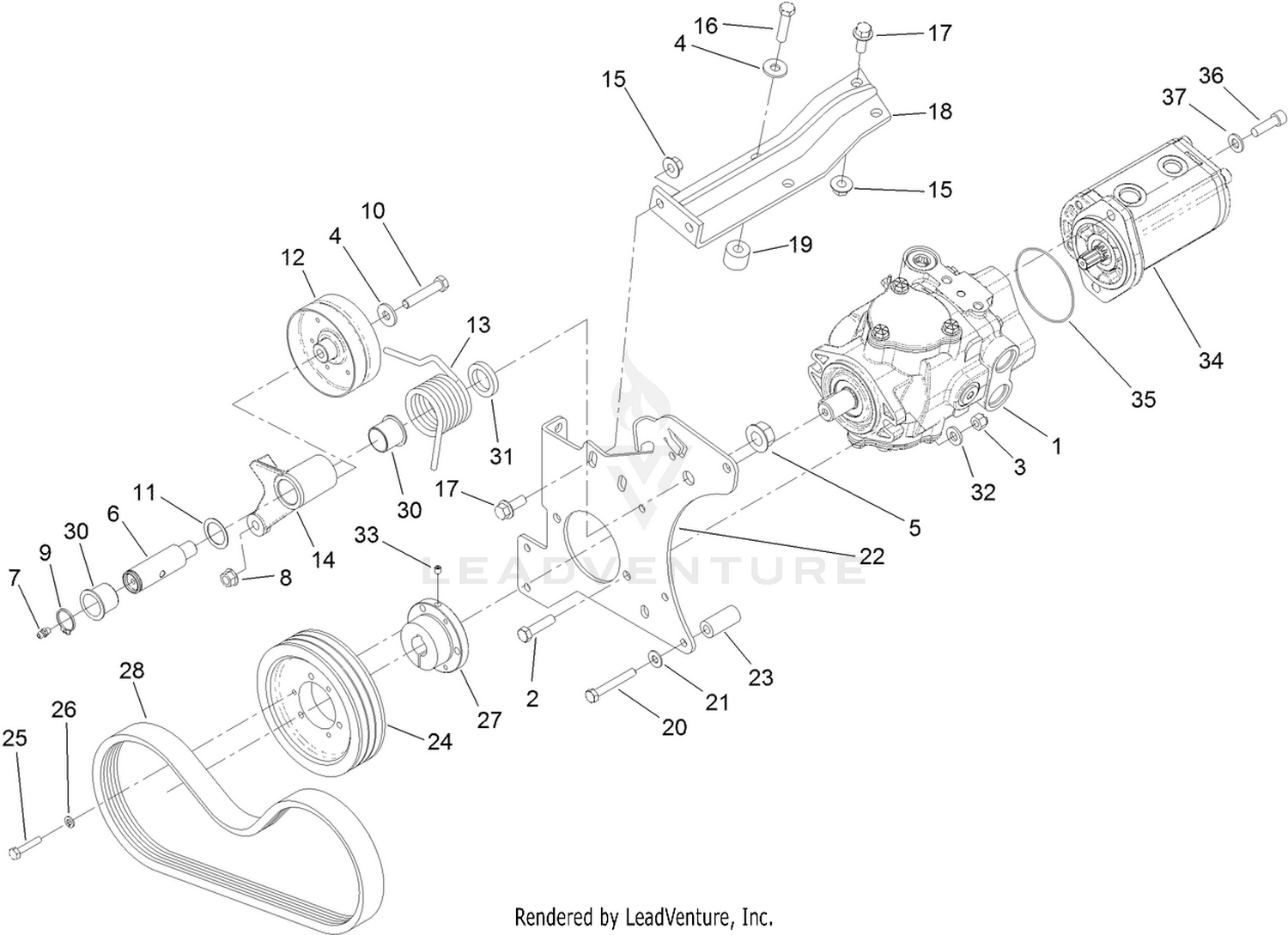 Piston Pump and Gear Pump Assembly
