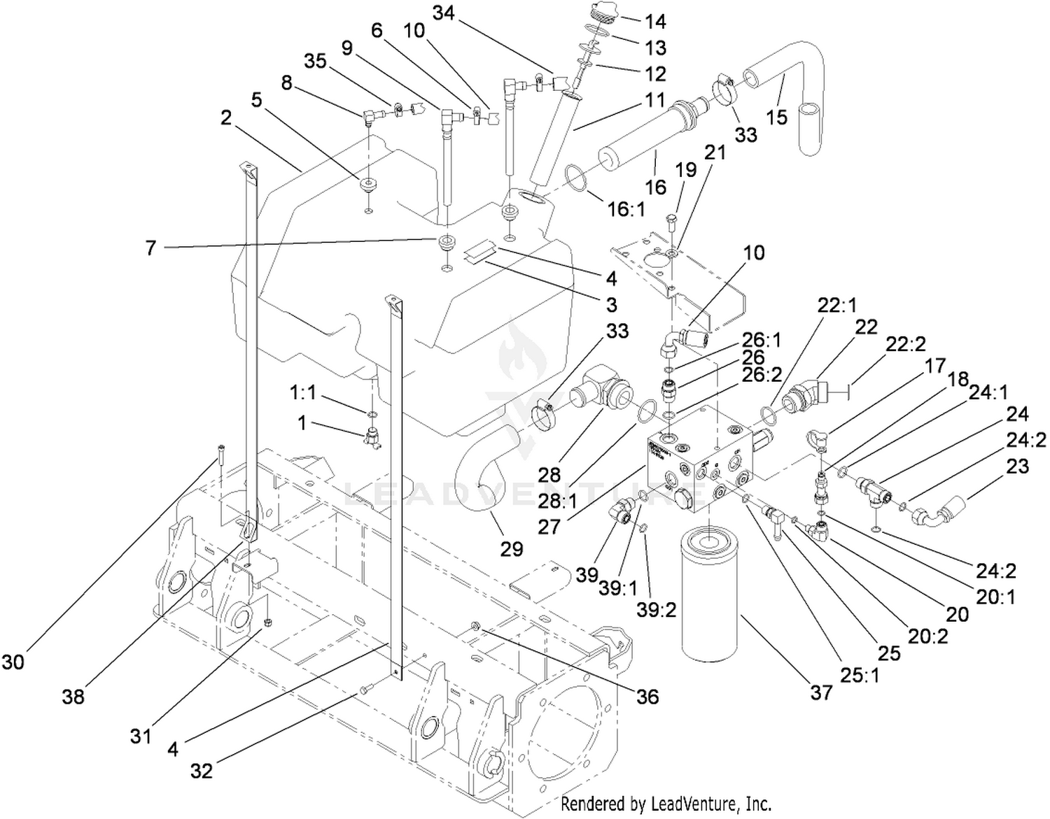 Hydraulic Reservoir and Filter Assembly