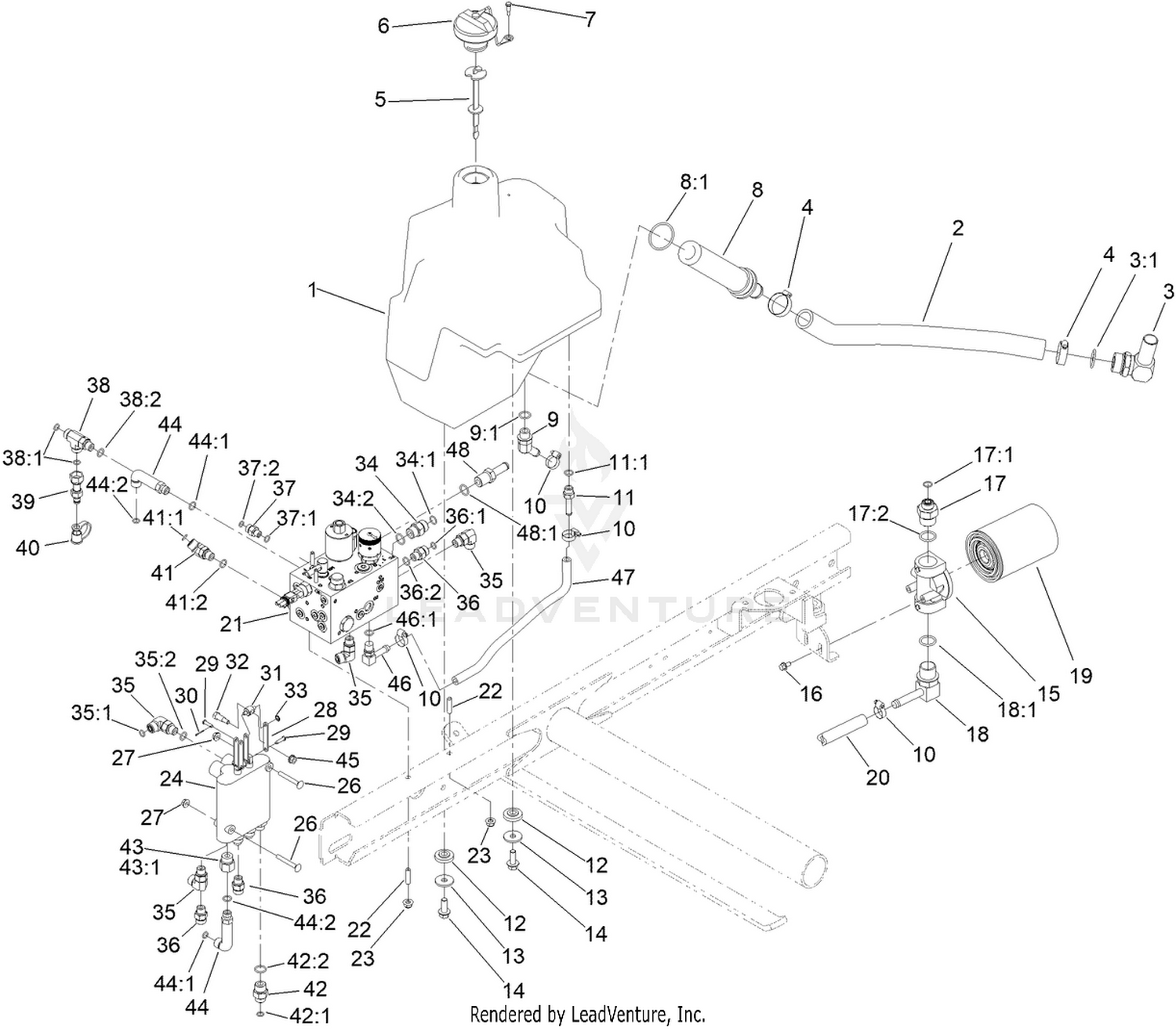 Hydraulic Tank and Valve Assembly