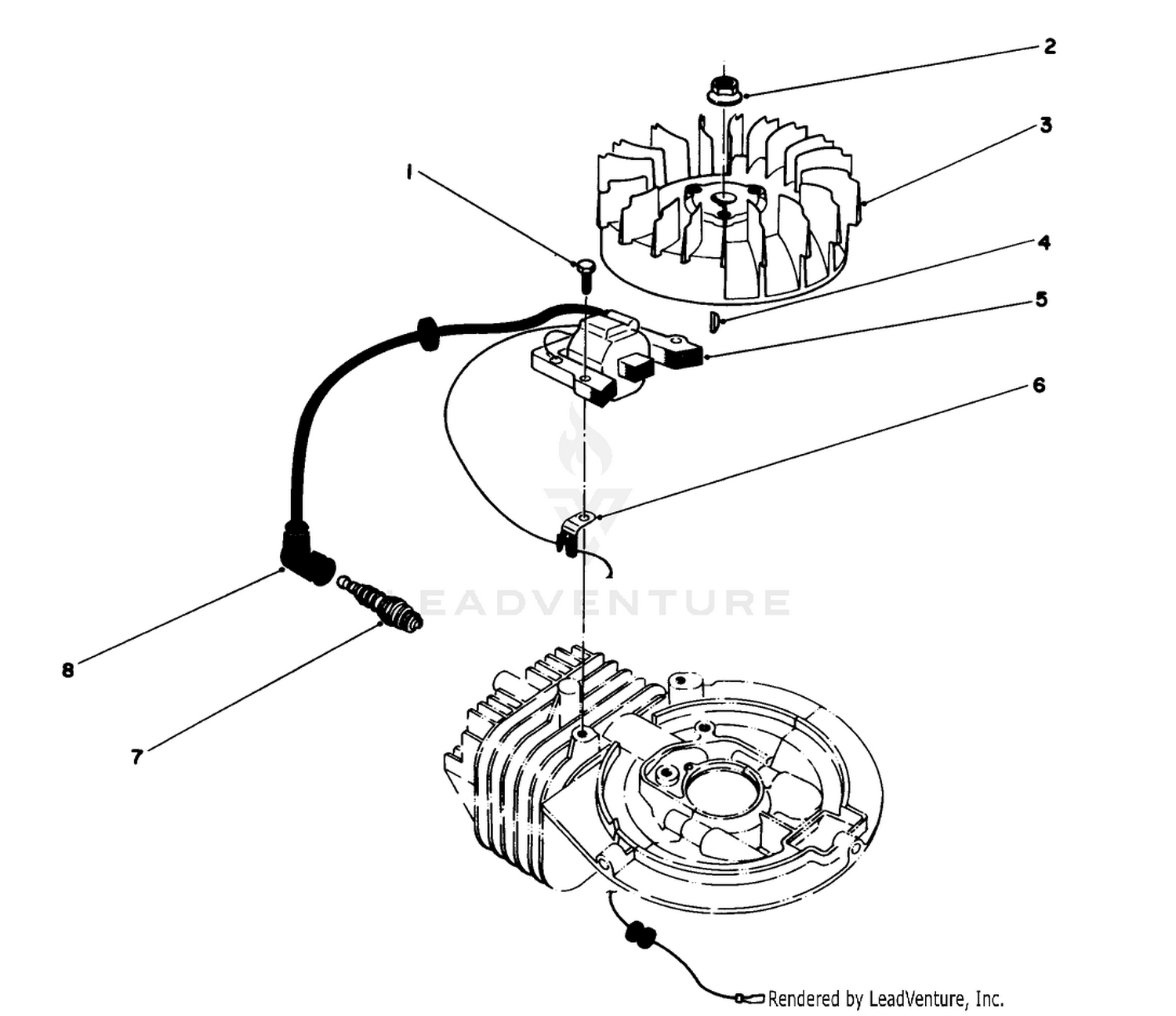 Ignition Assembly (engine Model No. 47pm1-1)(serial No. 2005001  Up)