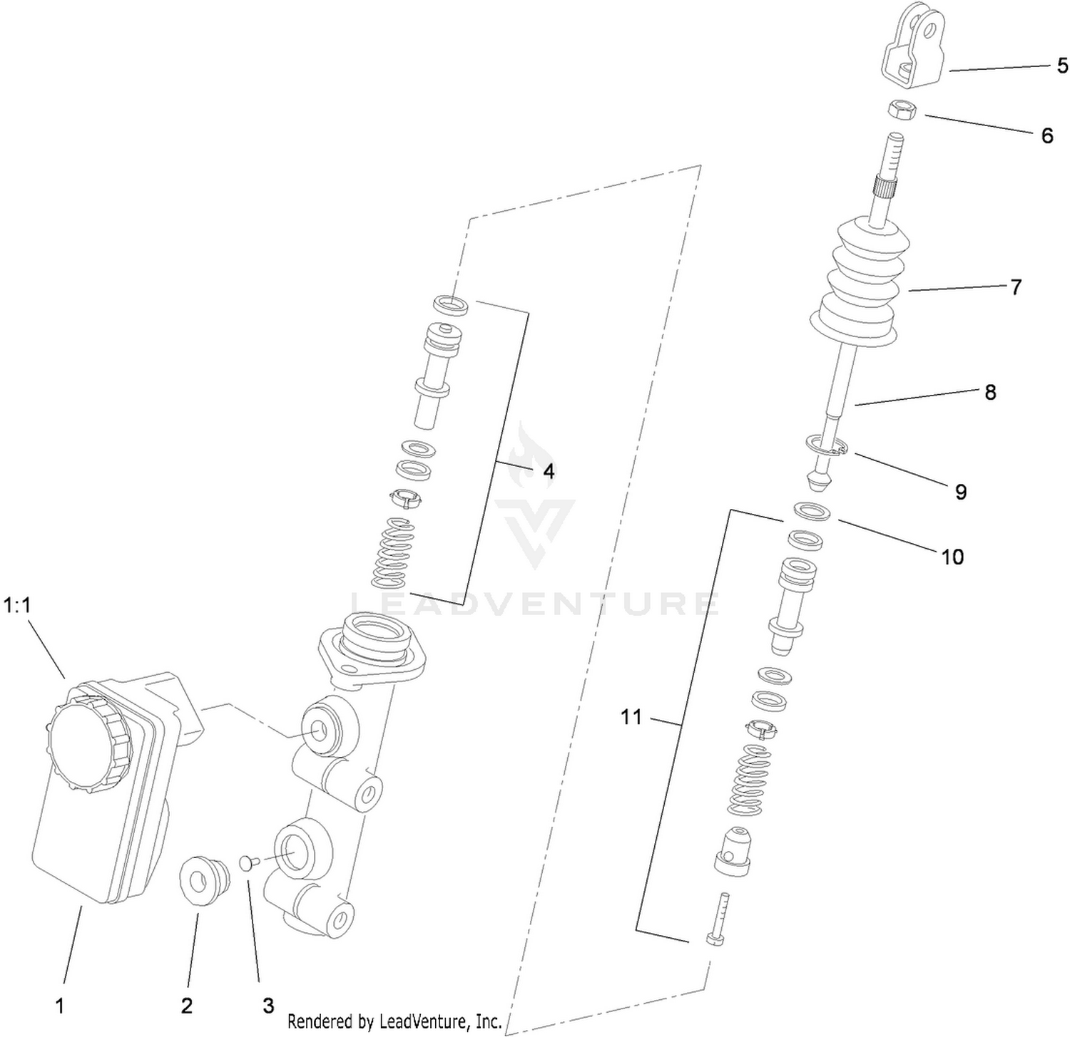 Master Cylinder Assembly No. 94-3800