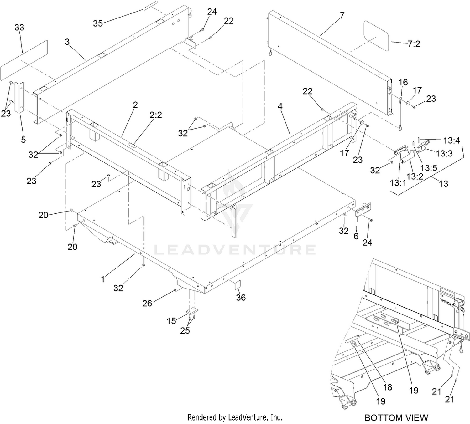 Full Bed and Side Panel Assembly