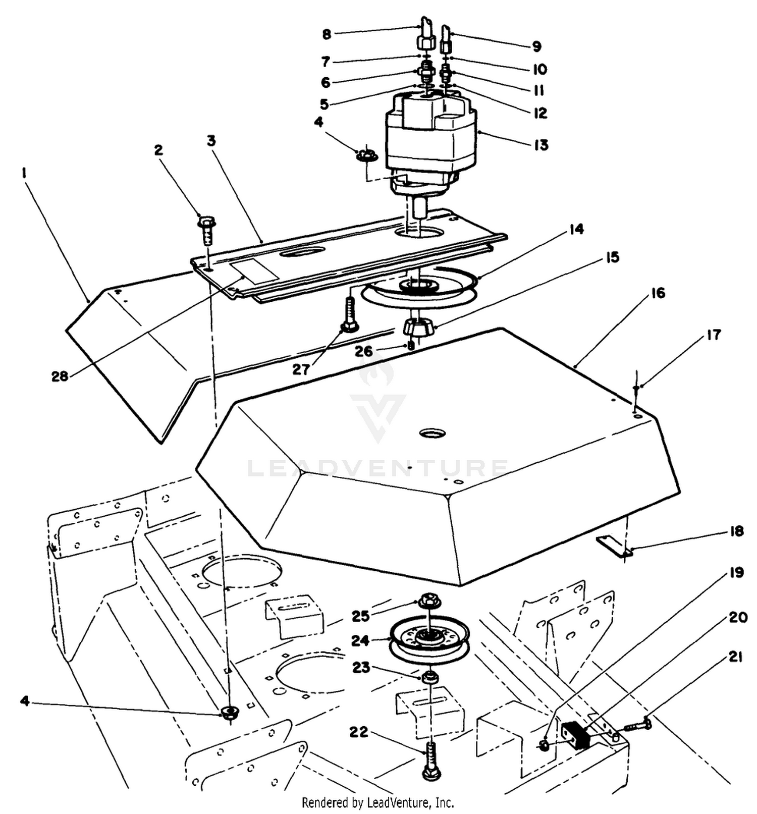 Wing Deck Model No. 30591 L.h.  30593 R.h. Drive Assembly