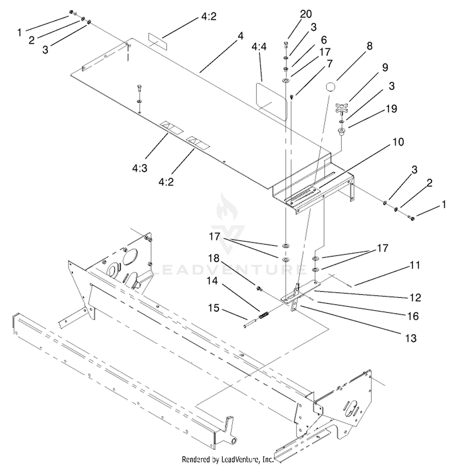 Gate Slide And Brush Guard Assembly