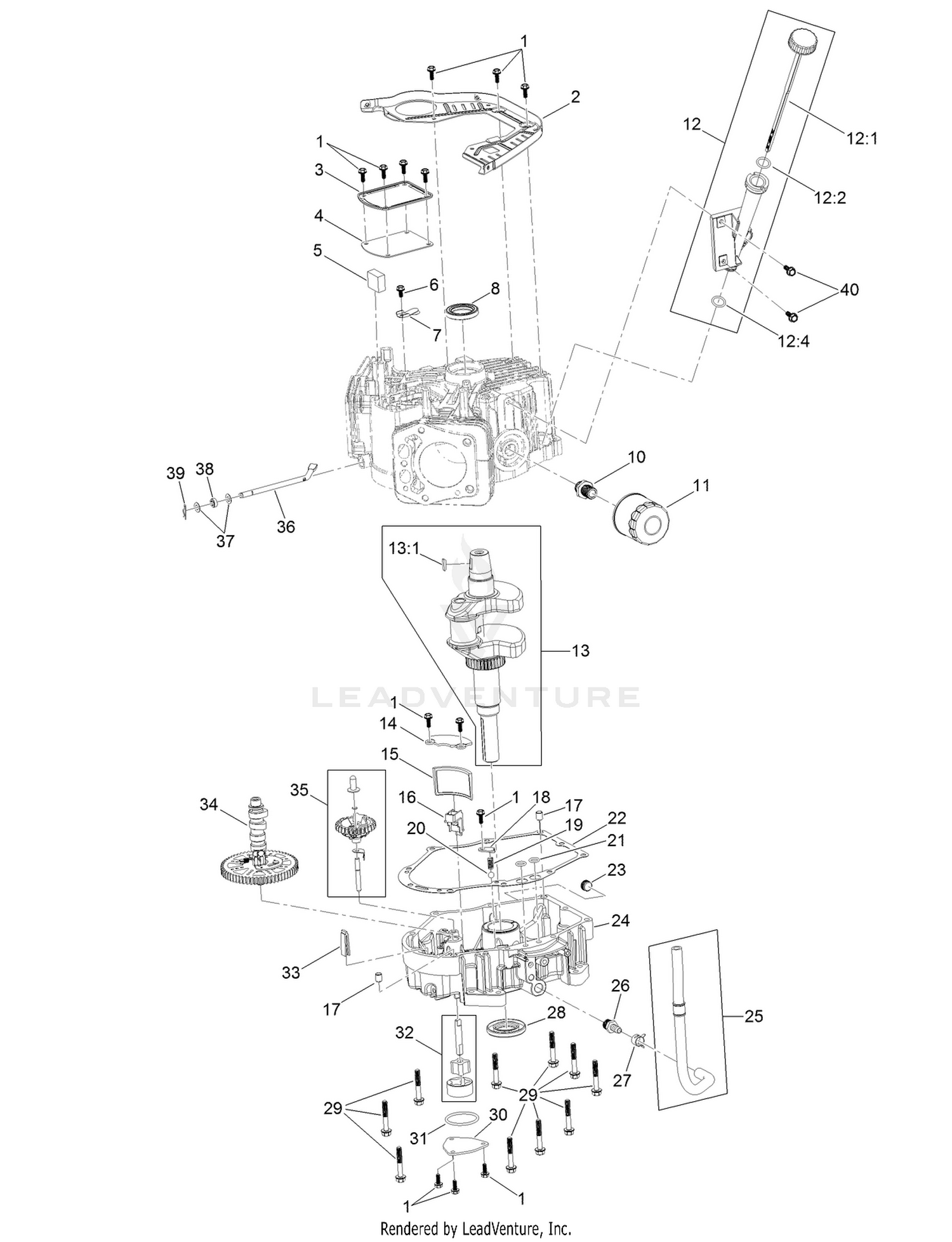 Crankcase and Crankshaft Assembly