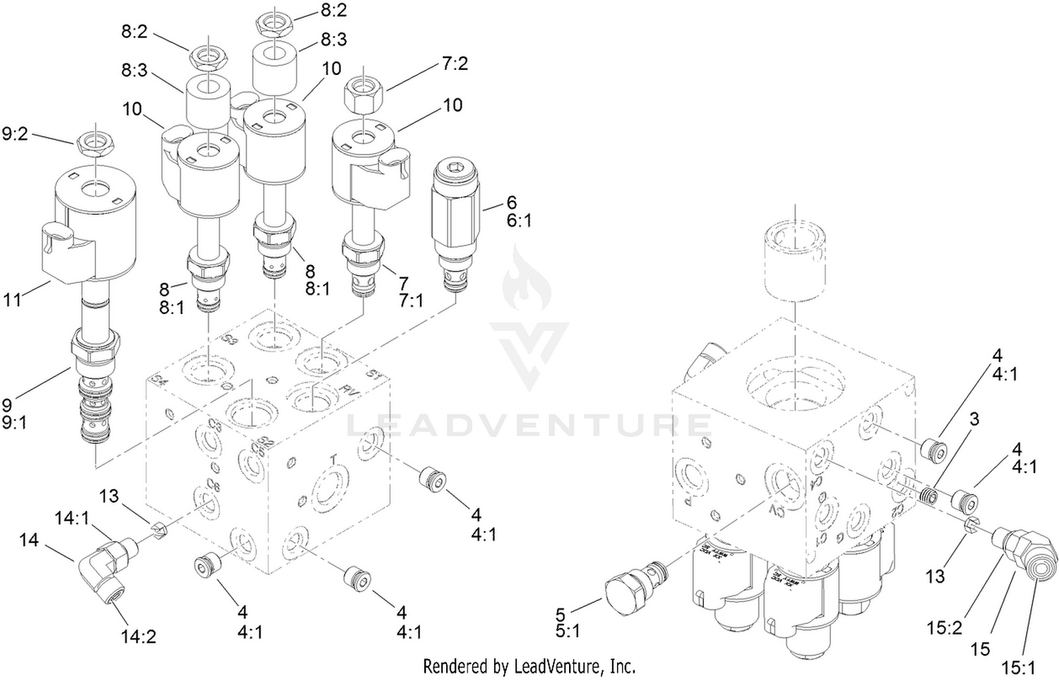 Hydraulic Lift Manifold Assembly No. 125-5187