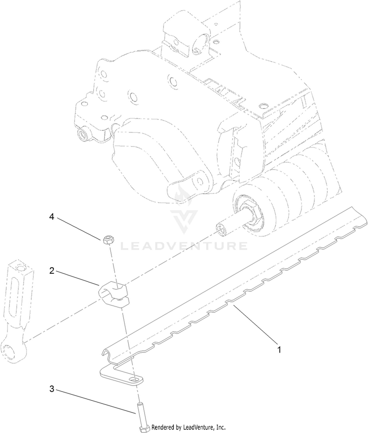 18 Inch Wide Brush Scraper Assembly No. 120-9622