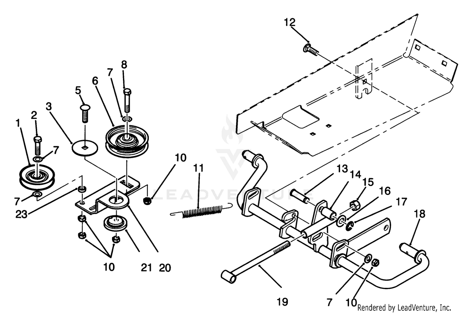 Idler And Pedal Shaft Assembly