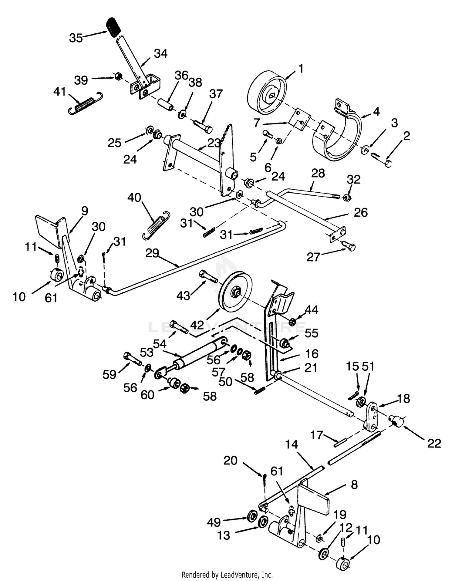 Clutch, Brake And Speed Control Linkage