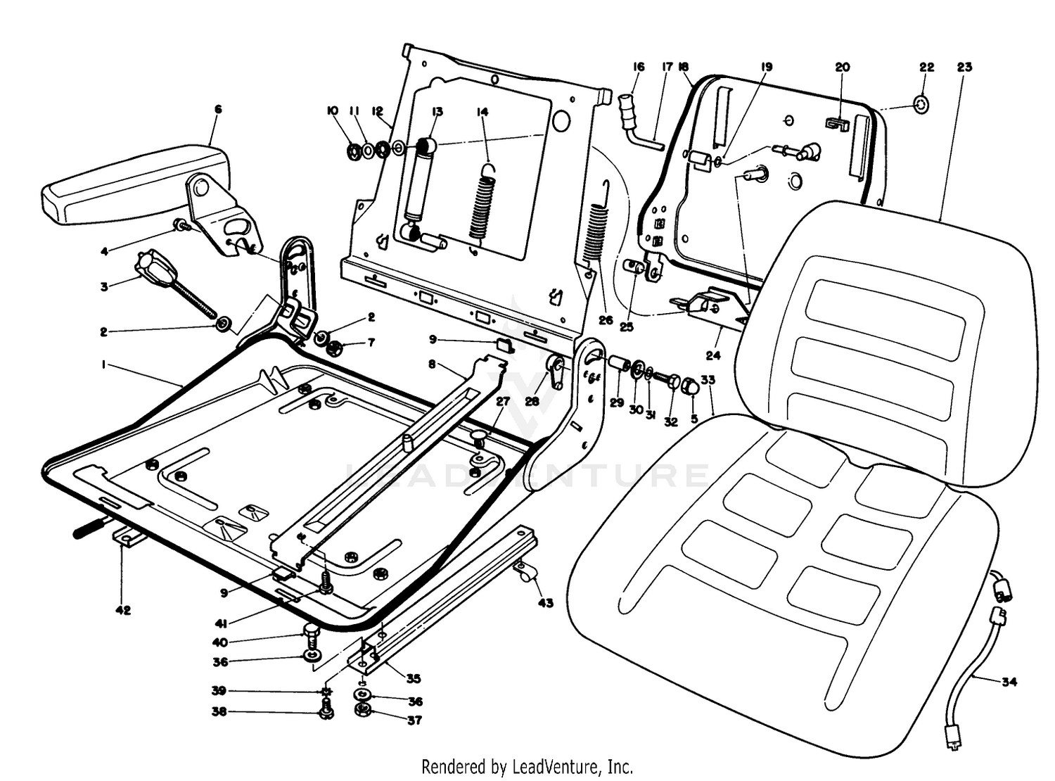 Deluxe Suspension Seat Model No. 30756 (optional)