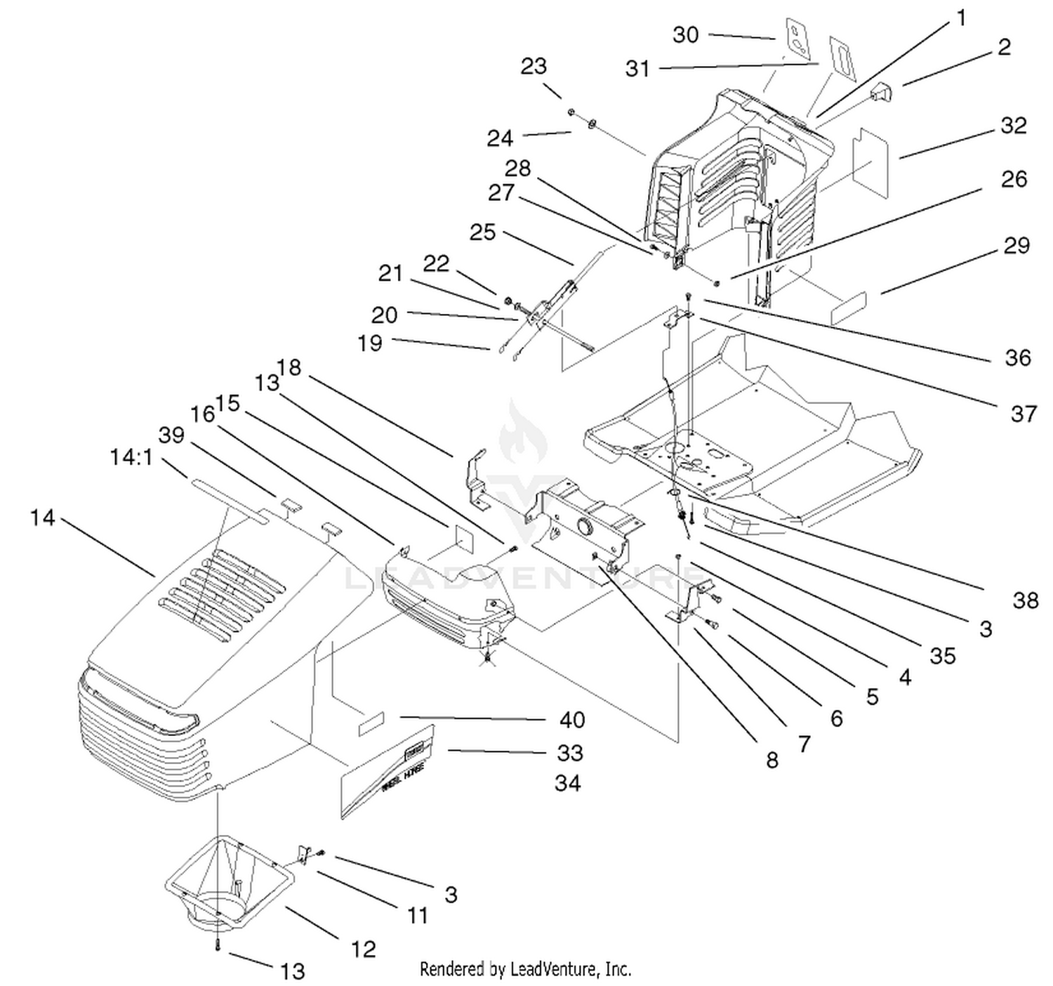 Hood And Tower Assembly