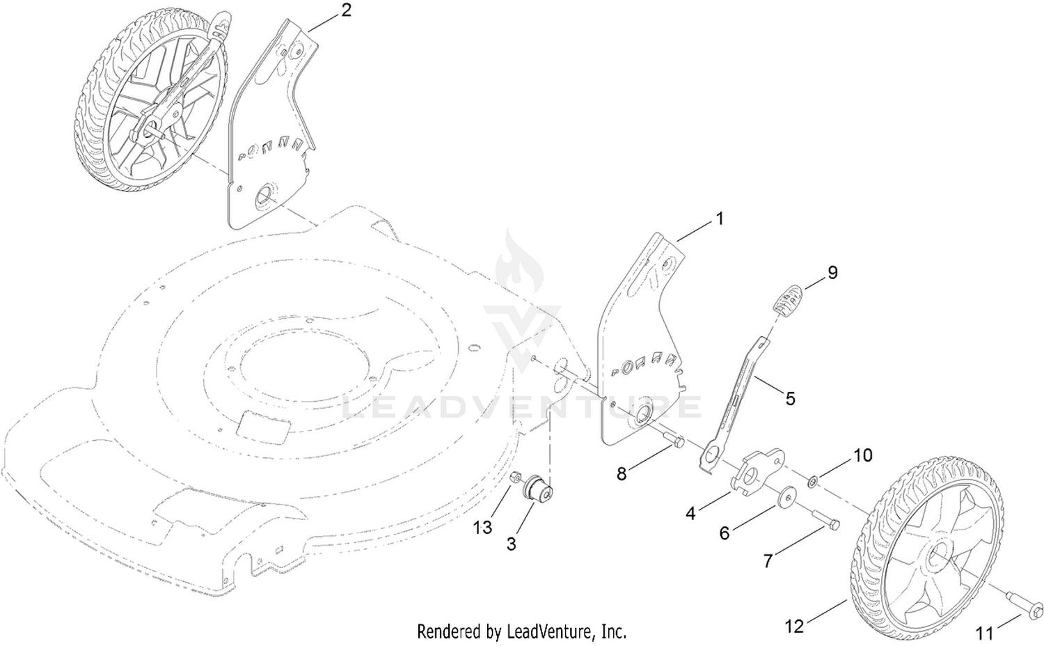 Height-of-Cut and Rear Wheel Assembly