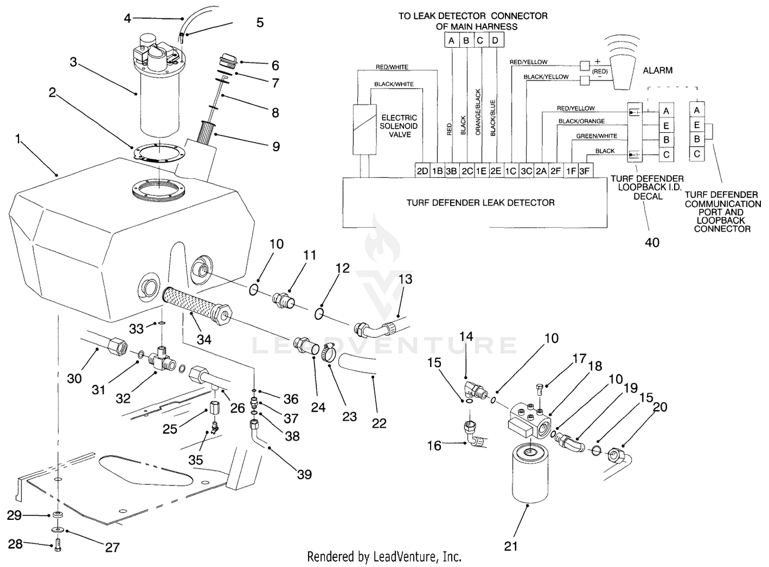 Leak Detector, Filter  Reservoir Assembly