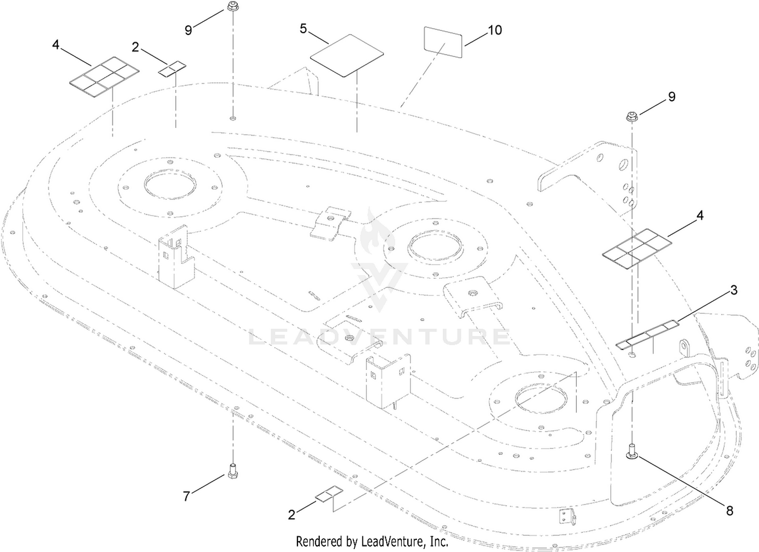 50 Inch Deck Decal Assembly No. 119-8841