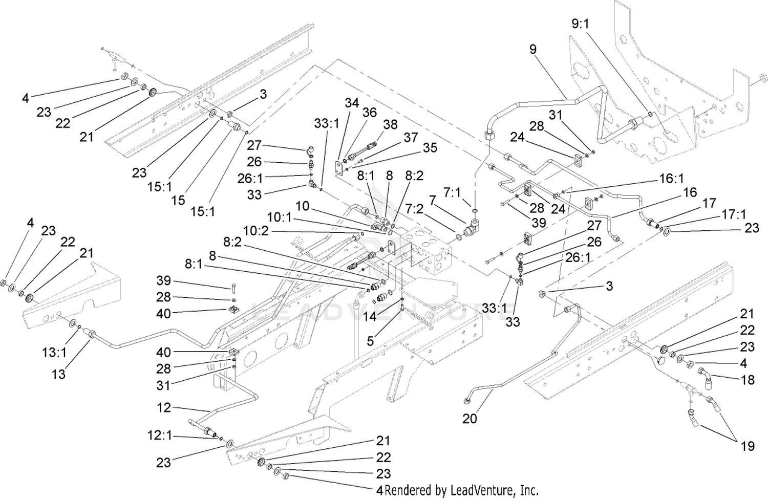 Rear Hydraulic Control Block Assembly