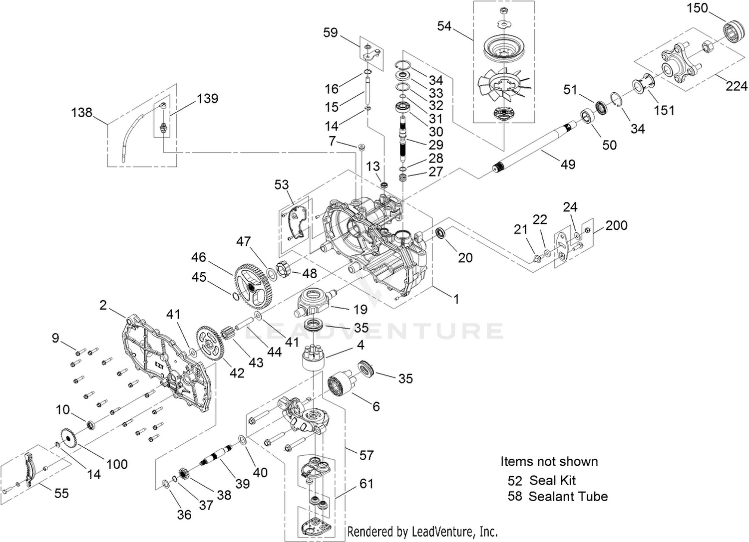 RH Hydro Transaxle Assembly No. 119-3351