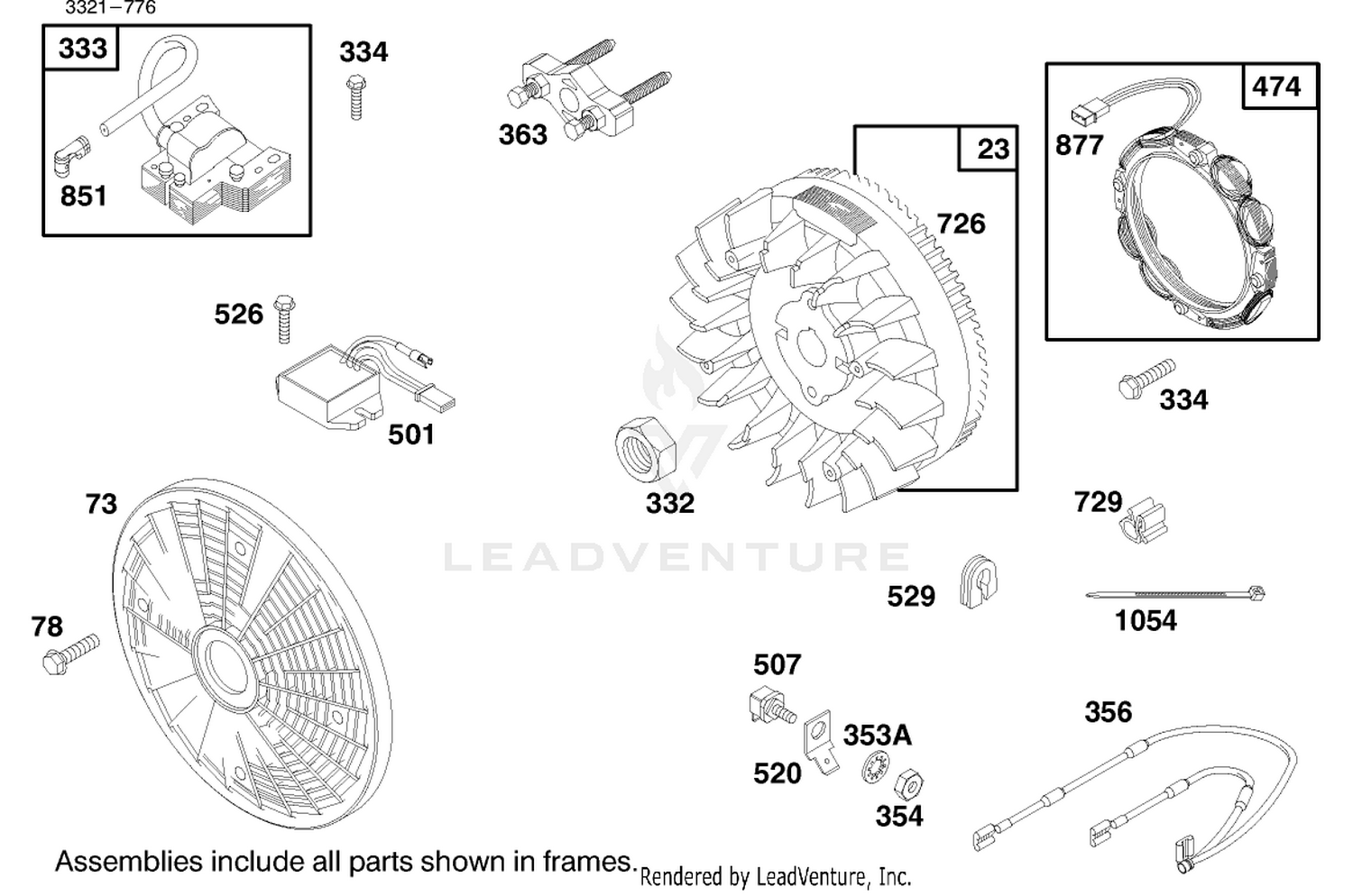 Engine Briggs  Stratton Model 303447-1180-E1 8