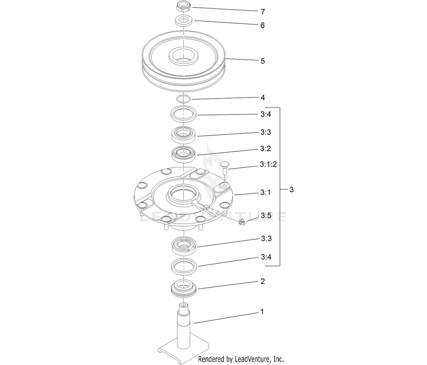 Double Driven Spindle Assembly No. 139-1037