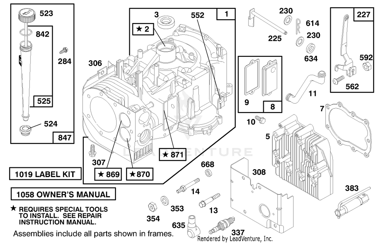 Engine Briggs  Stratton Model 28m707-0127-01