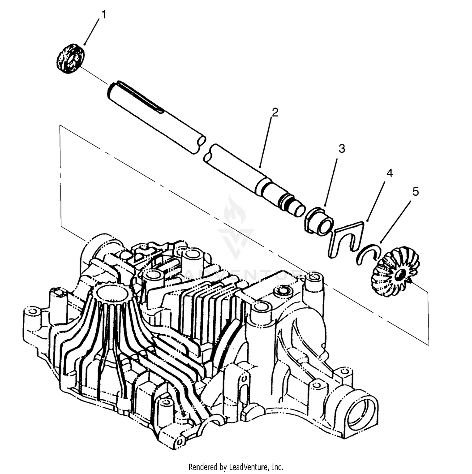 Axle Shaft Tuff Torq Transmission K61 (toro)