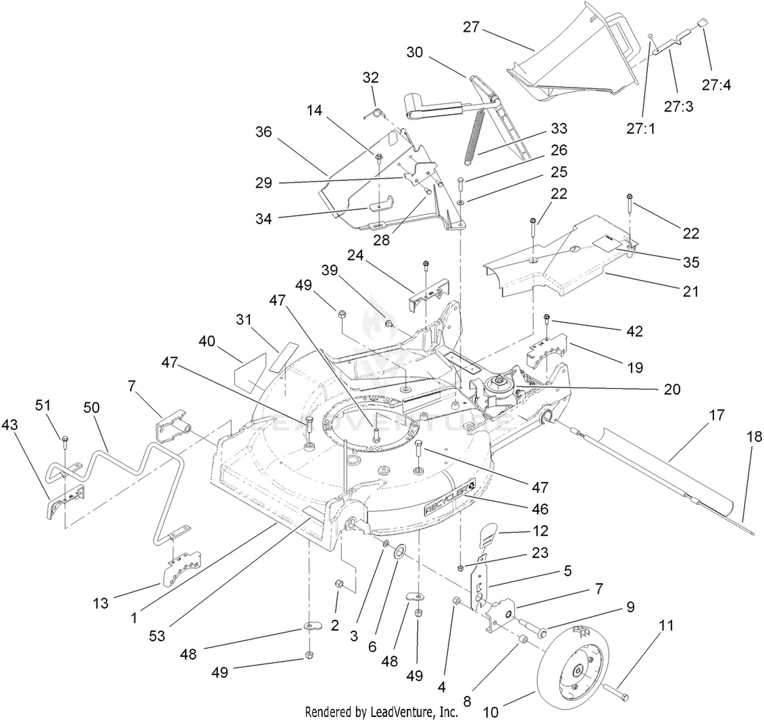 Housing, Chute and Wheel Assembly
