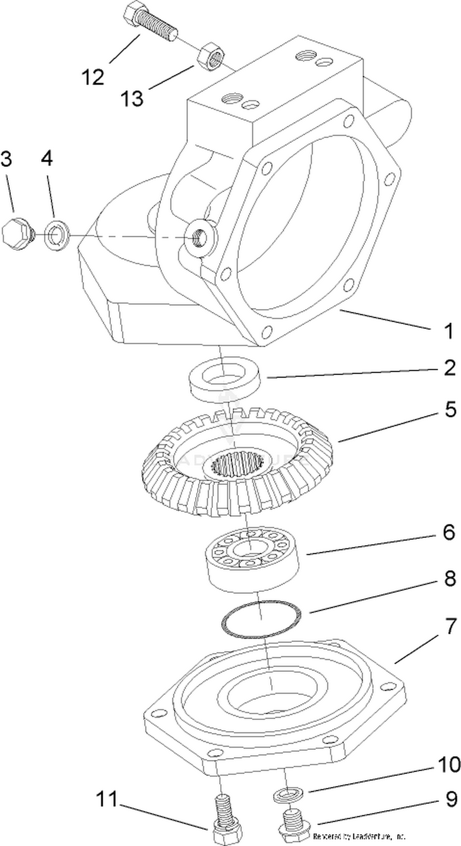 Axle Case Assembly  Rear Axle Assembly No. 106-1120