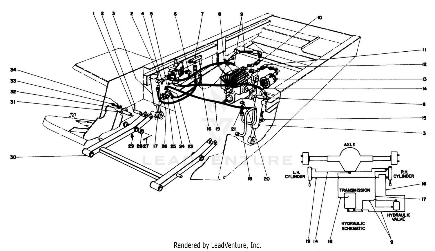 Hydraulic Valve And Lift Arm And Cylinders