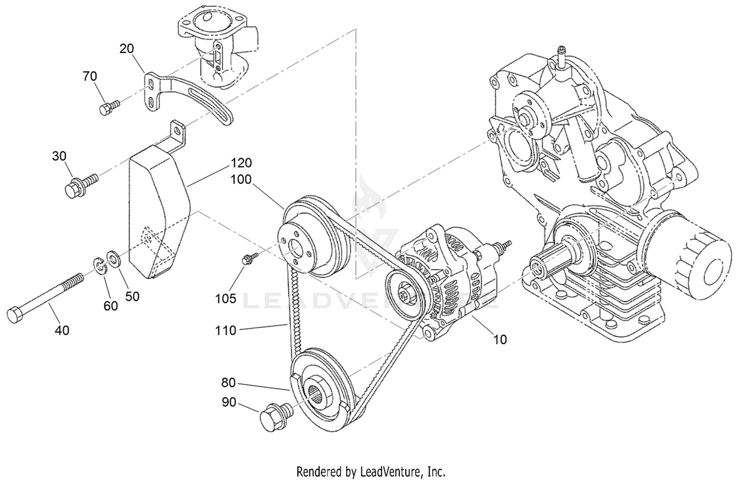 Alternator and Pulley Assembly